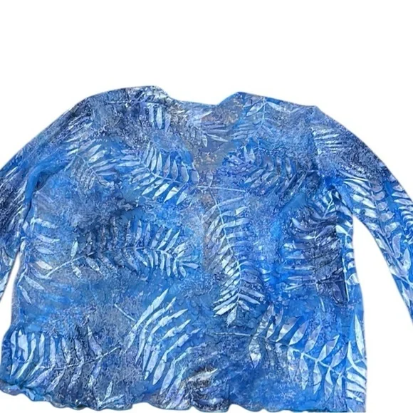 Silk Open front sheer cardigan,silk by Simply silk,ruffle hem,feminine,romantic - Picture 10 of 12